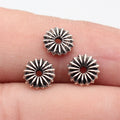 Mixed Finish Metal Radiating Fluted Spacer Beads For Jewelry Making view 3