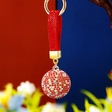 Patterned Crystal Ball Keychains in Ten Colors plus Assorted Option