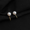 Gold Pearl Mosquito Coil Clip Earrings Assorted Sizes Mix view 7