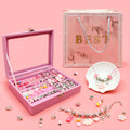 Pink Jewelry Kit and Jewelry Box Metal Charms with 3 Listed Options view 4