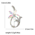 Glass Petal Wreath Brooch In Multicolor Or Clear With Polished Metal Detail view 7