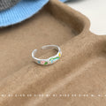Silver Tone Color Painted Cartoon Open Adjustable Rings In Three Styles view 6