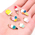 Colorful Enamel Ice Cream Metal Charms in Five Design Options view 2