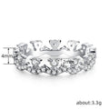 Clear Crystal Crown Openwork Silver Tone Ring Polished Jewelry Accessory view 5