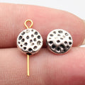 10x10x4.5mm 1.3g Antique Silver Zinc Alloy Hammered Round Flat Spacer Beads for DIY Bracelet Making