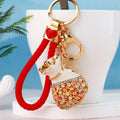 Pearl Jeweled Fortune Pouch Keychains in Twelve Pictured Options view 1