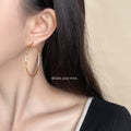 Twisted Texture Round Hoop Earrings In Gold Silver And Three Sizes view 4