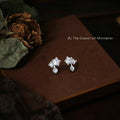 Silver Tone Clear Stone Bow And Pearl Drop Mini Stud Earrings view 3
