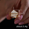 Gold Tone Three Layer Baguette Clear Geometric Ring view 4