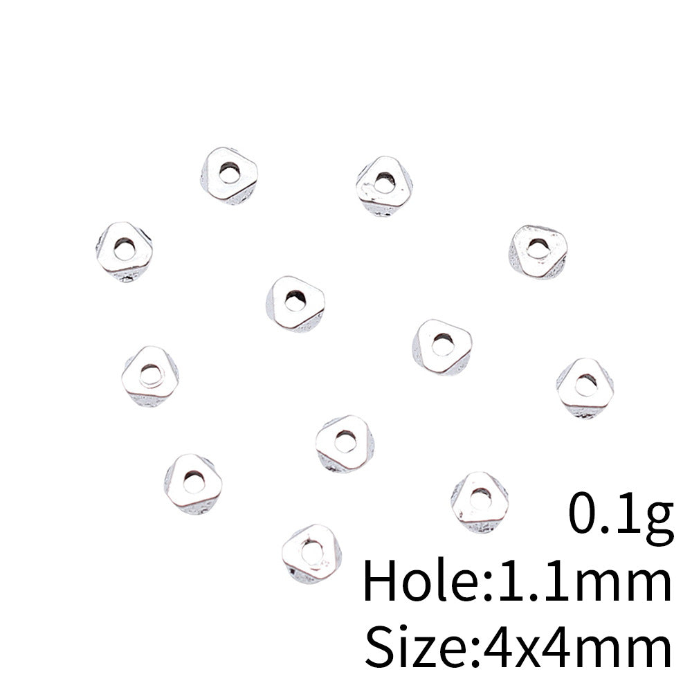 4x4mm 0.1g Multicolor Zinc Alloy Geometric Cut Spacer Beads for Bracelet Necklace Making