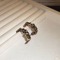 Leopard And Tortoiseshell Resin Hoop Earrings In Eleven Shapes view 6