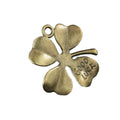 Four Leaf Clover Good Luck Charm Pendant Three Metal Tones view 5