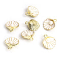 Pearl Shell Charms in Seven Colors and Two Metal Tones view 11