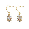 Gold Marquise Clear Crystal Cluster Drop Hook Earrings view 5