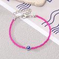 Colorful Beaded Cord Evil Eye Adjustable Bracelets in Twelve Designs view 12