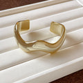 Seventeen Duplicate Gold Or Silver Ripple Faceted And Openwork Cuffs view 6