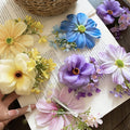 Fabric Flower Side Hair Clips Cosmos And Peony Six Styles view 1