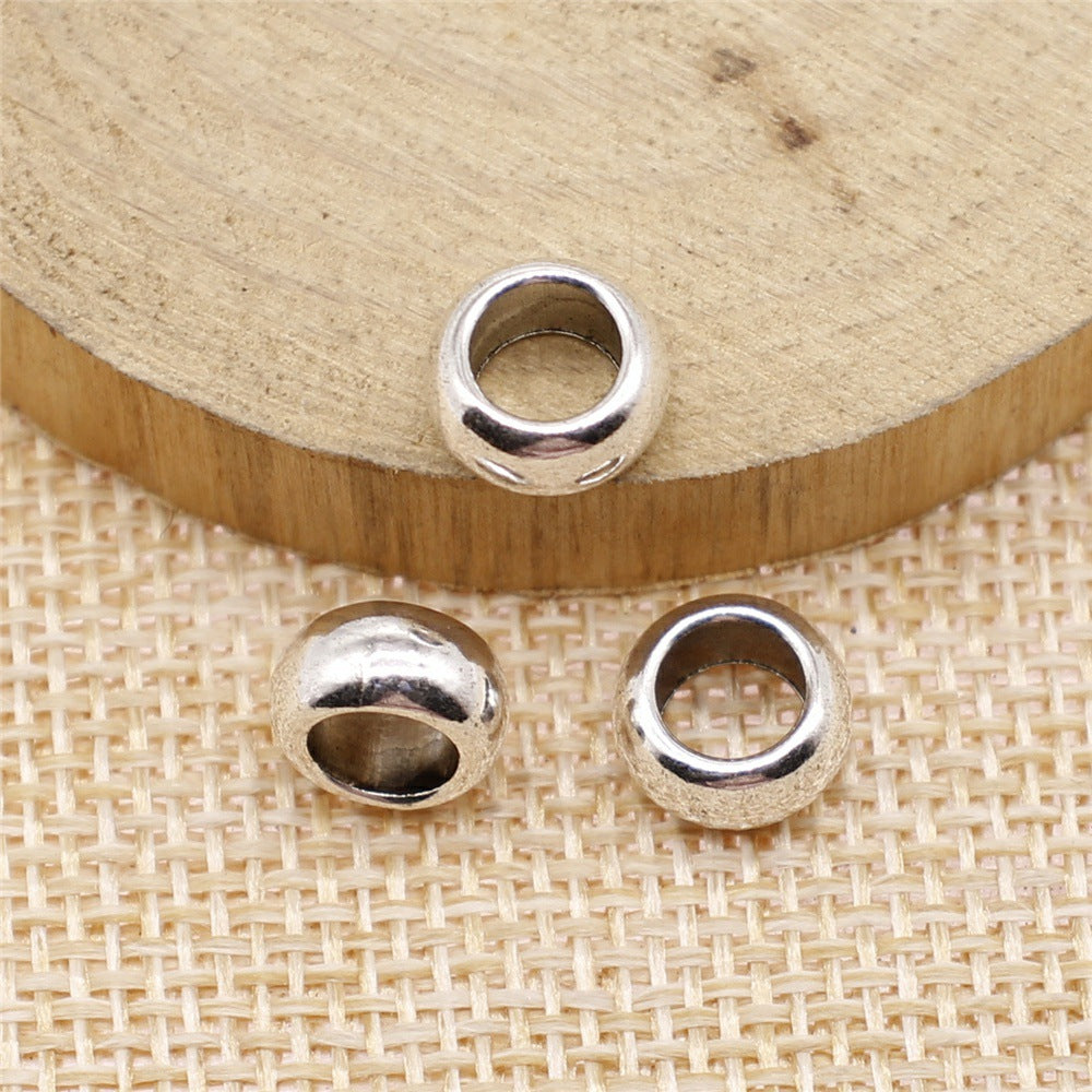 9x9x4.7mm 0.9g Multi Color Zinc Alloy Smooth Large Hole Spacer Beads for Bracelet Jewelry Making