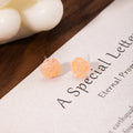 Five Color Mini Rose Flower Colorful Small Stud Earrings view 7