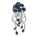 Crystal Jellyfish Brooch With Flowing Tentacles in Four Colors view 1