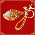 Jeweled Conch and Pagoda Shell Keychains in Multiple Distinct Styles view 7