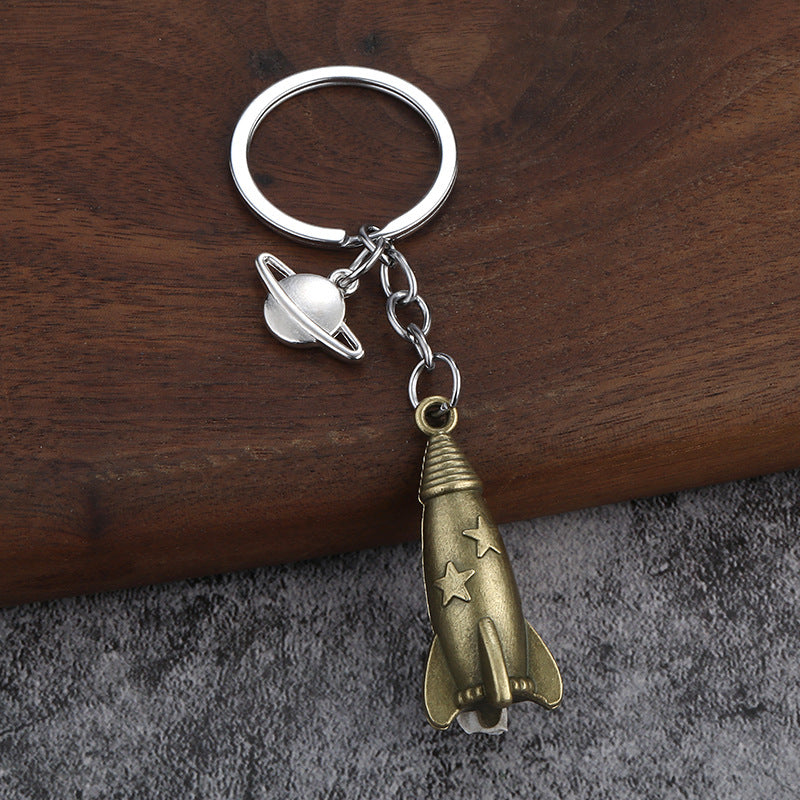 3D Airplane Model Zinc Alloy Keychain Aviation Souvenir Gift