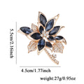 Flower Two Designs Metal Brooch Pin 5.5 x 4.5 cm for Jackets and Lapels view 3