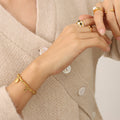 Gold Bead Elastic Bracelet Fu Gourd Or Double Happiness view 6