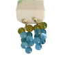 Colorful Grape Cluster Beaded Stud Earrings with Polished Metal Details view 5