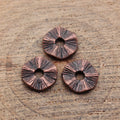 Brushed Wavy Disc Metal Spacer Beads in Six Variants view 4