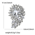 Large Crystal Leaf Cluster Brooch in Nine Colors Decorative Lapel Pin view 11