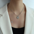 Smile Disc Paperclip Chain Love Tassel Necklace Gold Or Steel view 7