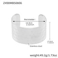 Wide Open Cuff Bangle Bracelet Embossed Pattern Armband Styles view 8