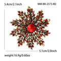 Leaf Burst Snowflake Brooch Large Center Stone Four Styles view 7