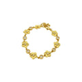 Flower Crystal Link Chain Bracelets Gold Silver Two Tones view 5