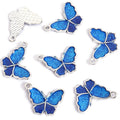 Enamel-Look Gold Silver Butterfly Alloy Charms in 10 Styles view 9