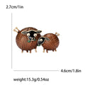 Facing Pair Bird Brooch in Four Enamel Color Palettes view 6
