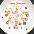 Seven Christmas Character Metal Clasp Keychain Designs view 1