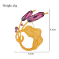 Tulip Two Designs Metal Brooch Pin for Jackets and Lapels view 2