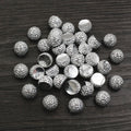 Textured Black Half Round Resin Cabochons for Jewelry Making view 4