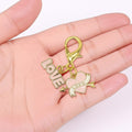 Pink Love Letter Heart Arrow Enamel Lobster Clasp Charm view 3