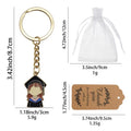 Enamel Grad Cap Student Portrait Keychain Boy or Girl view 2