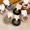 Satin Elastic Scrunchie Hair Ties Two-Pack Five Colors view 3