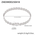 Geometric Link Heart Clasp Bangles Gold And Steel Tone view 7