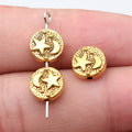 Moon and Star Small Hole Metal Beads in Three Finishes view 5