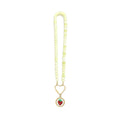 Colorful Round Bead Necklaces With Seven Novelty Gold Tone Pendants view 5