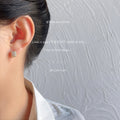 Gold Rectangular Pave Crystal Stud Earrings Rounded Square view 3