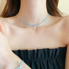 Blue Bow Choker