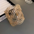 Six Mixed Wide Open Cuff Bracelets With Leaf Wing And Filigree Patterns view 6