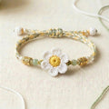 Crocheted Flower Bracelets In Five Colorful Floral Designs view 7